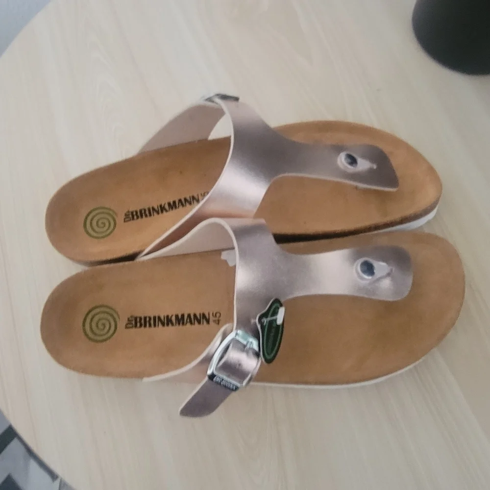 Dr. Brinkmann Rose Gold Sandals Sz 45